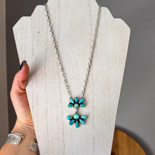 Double Cluster Lariat Necklace