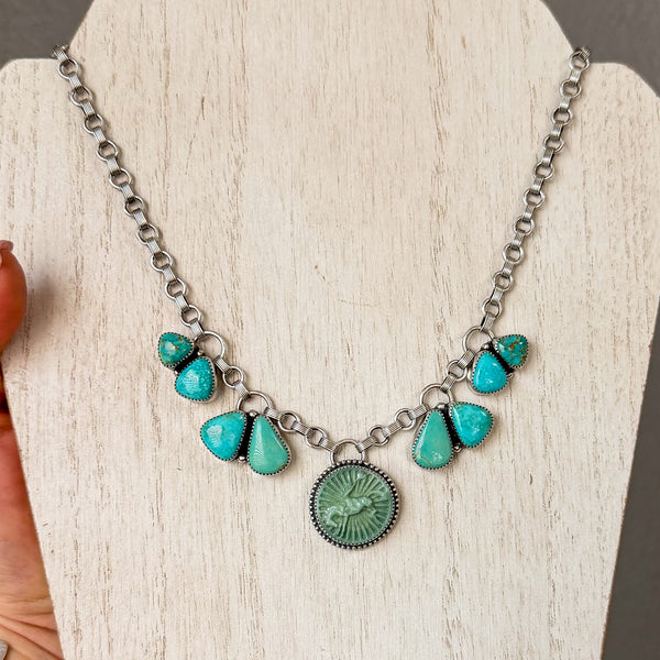 Buckin Around Charm Necklace 18“