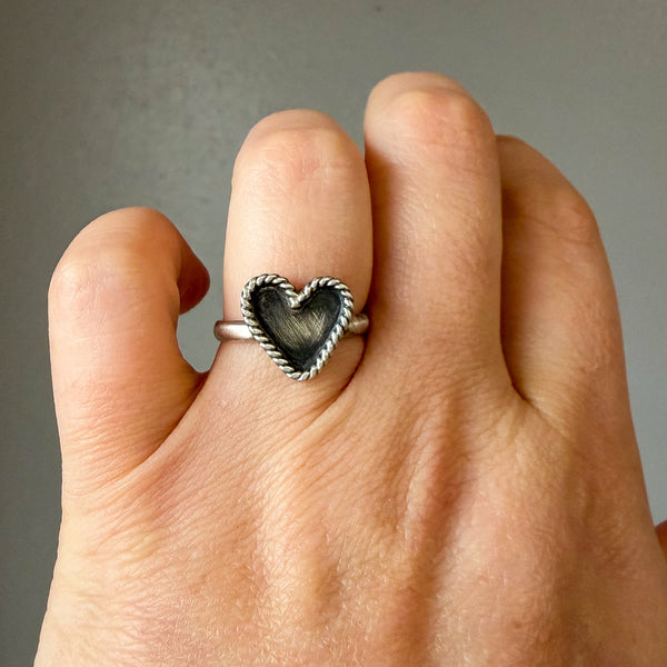Silver Heart Size 6.75