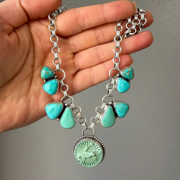 Buckin Around Charm Necklace 18“