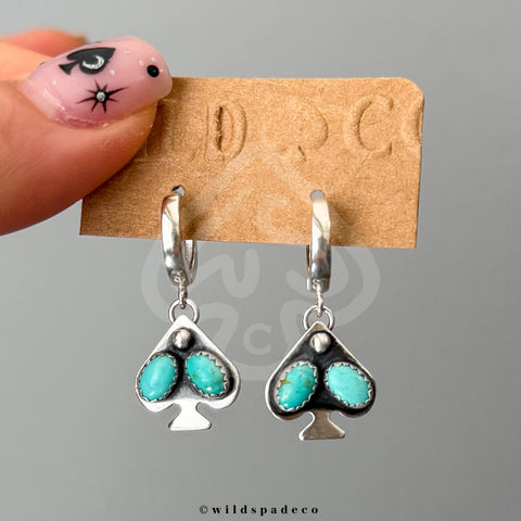 Baby Spade Huggie Earrings