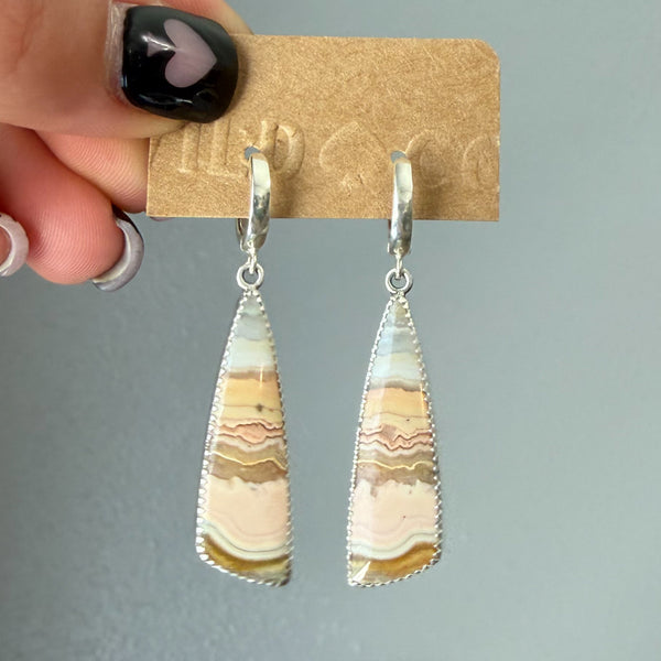 Agate Huggie Hoops