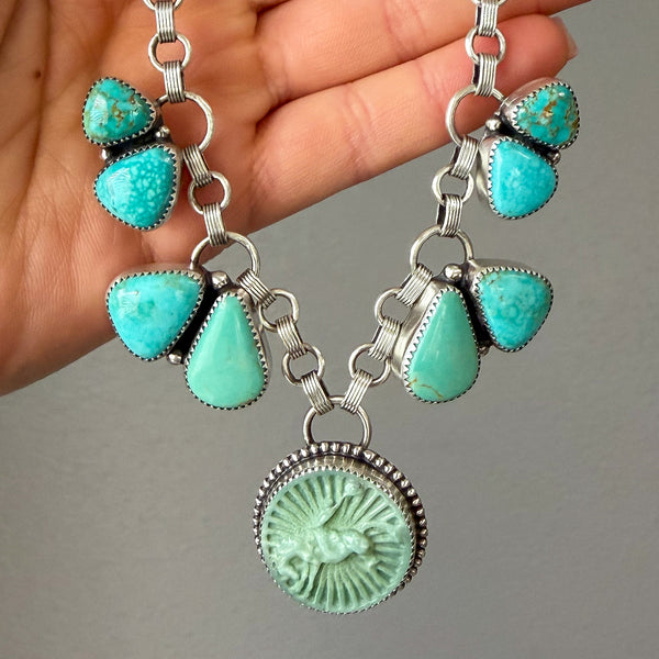 Buckin Around Charm Necklace 18“