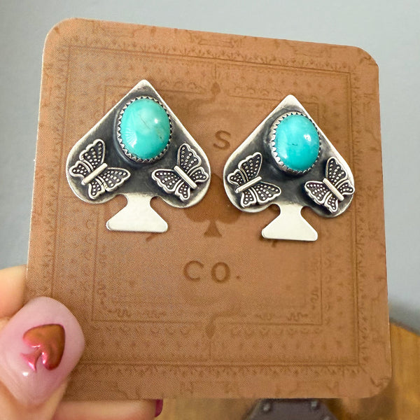 Queen of Spades Dolly Studs