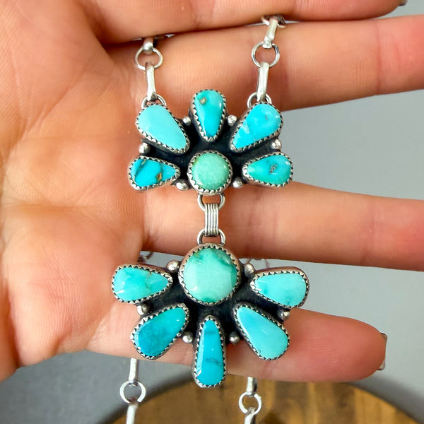 Double Cluster Lariat Necklace