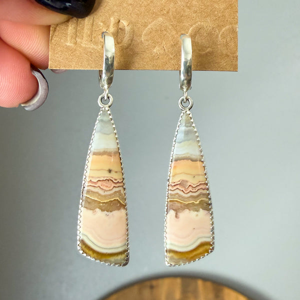 Agate Huggie Hoops