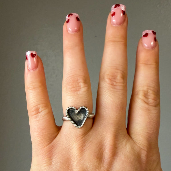 Silver Heart Size 6.75
