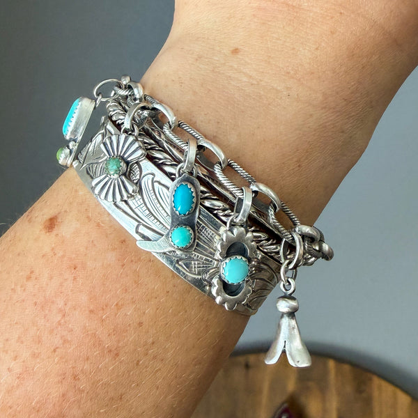 West n Wild Boot Charm Bracelet 6.75"
