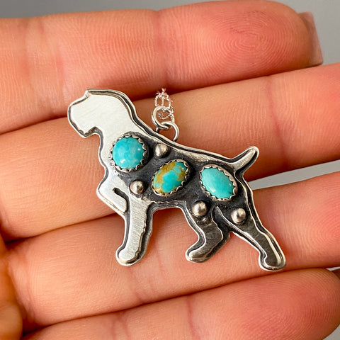 German Wirehair Pointer Necklace   18"