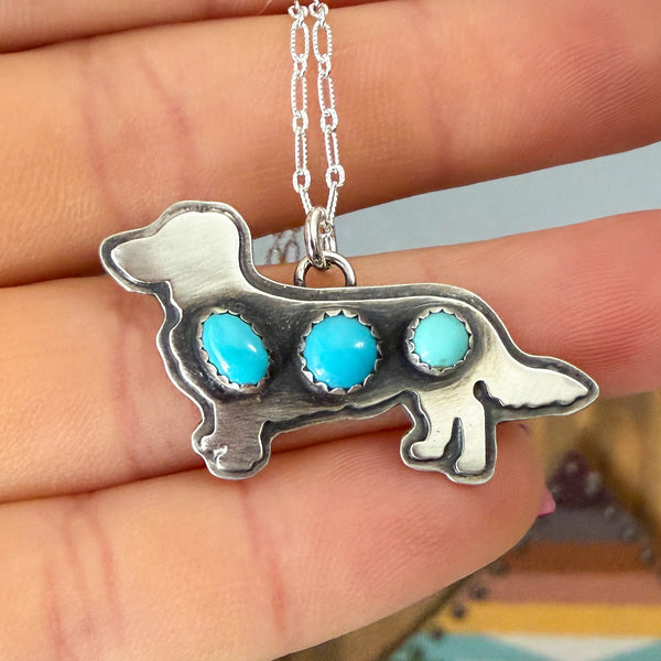 Dachshund Long-H Necklace 18" - As is please read description