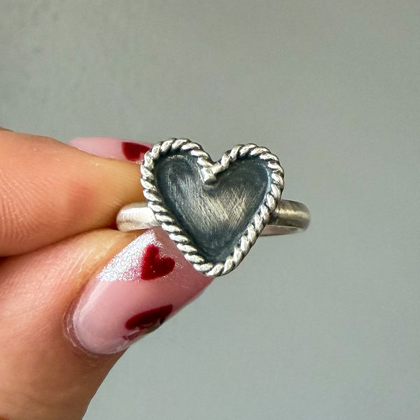 Silver Heart Size 6.75