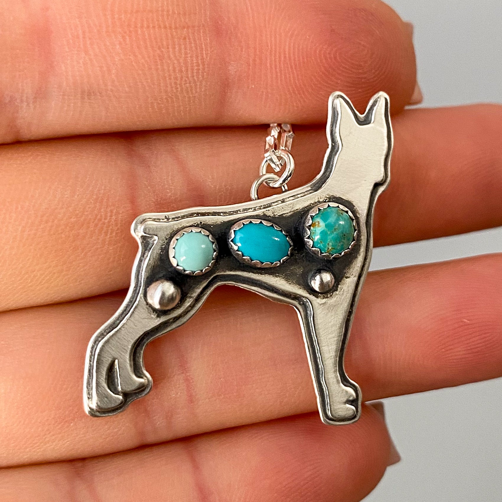 Doberman Necklace 18"