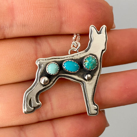 Doberman Necklace 18"