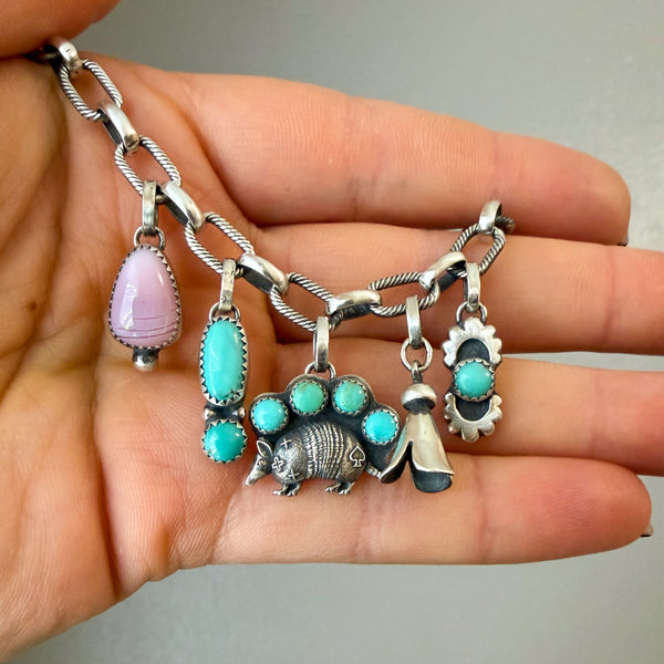 West n Wild Armadillo Charm Bracelet 6.5"