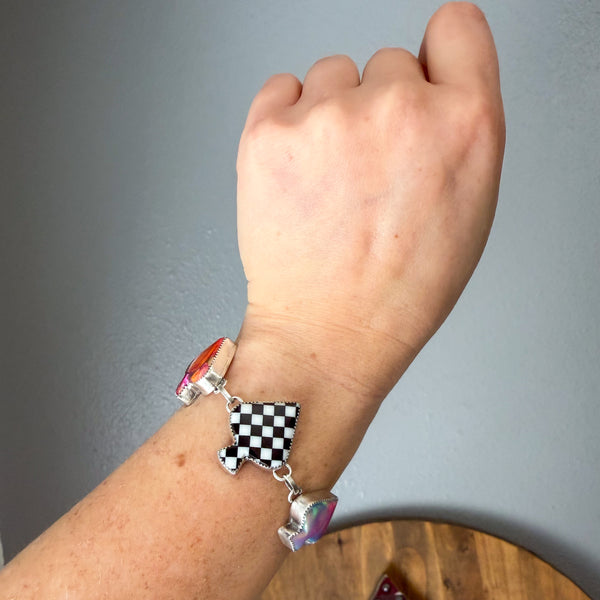 Spades of Many Colors Bracelet 8"