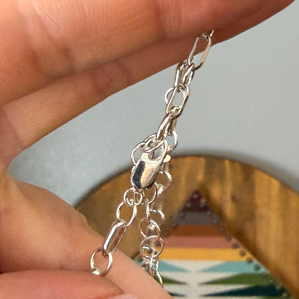 Turquoise Charm Necklace 17"