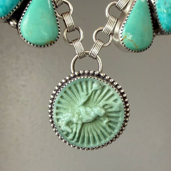 Buckin Around Charm Necklace 18“