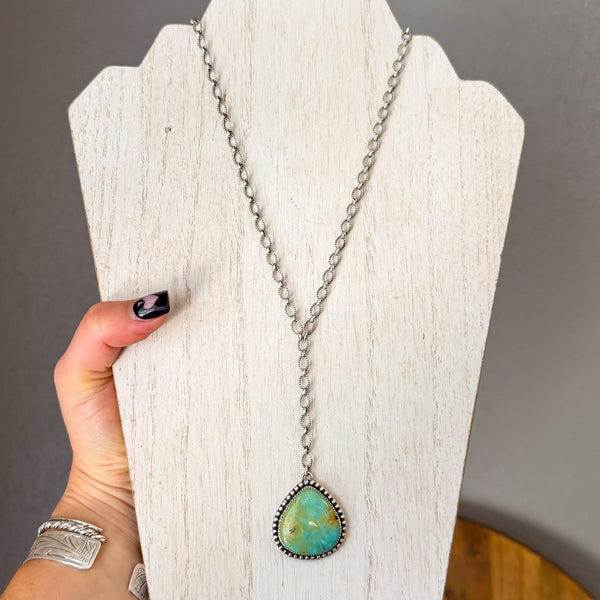Black Jack Lariat Necklace 22"