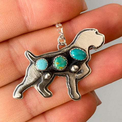 German Wirehair Pointer Necklace   18"