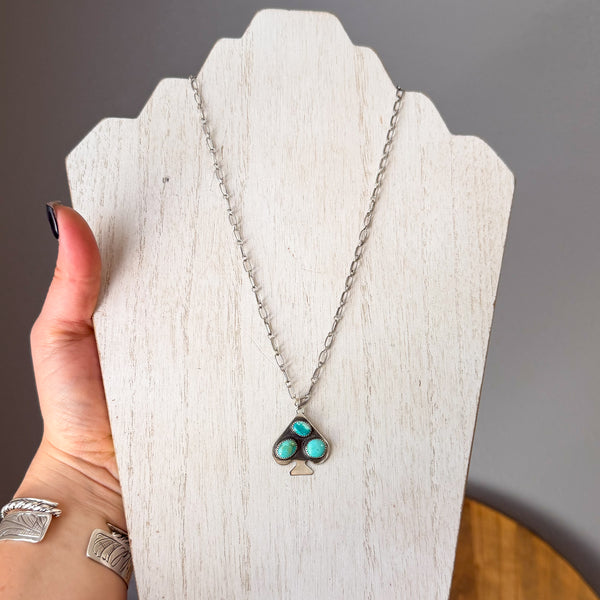 Queen of Spades Necklace 21"