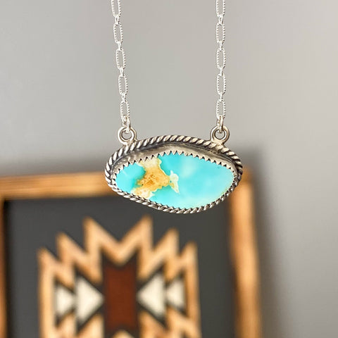 Dainty Pilot Turquoise Necklace 18"