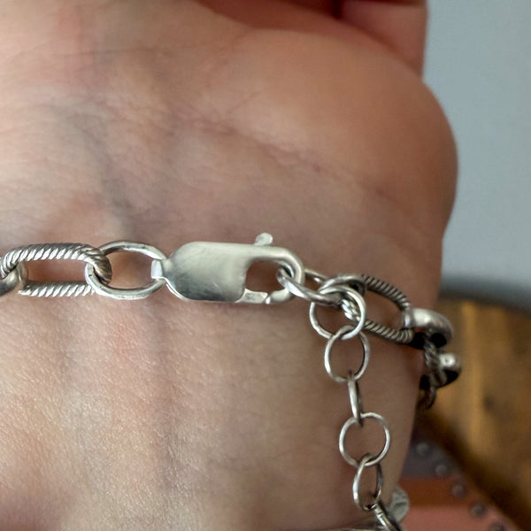 West n Wild Boot Charm Bracelet 6.75"