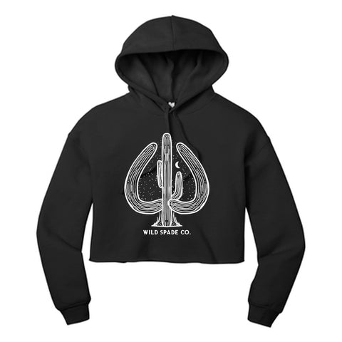 Cactus Spade Crop Hoodie