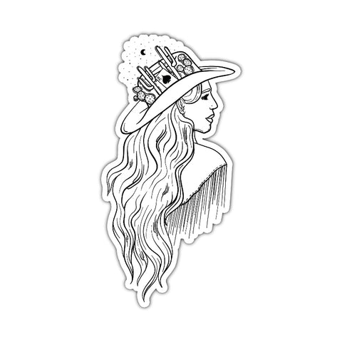Cactus Girl Sticker