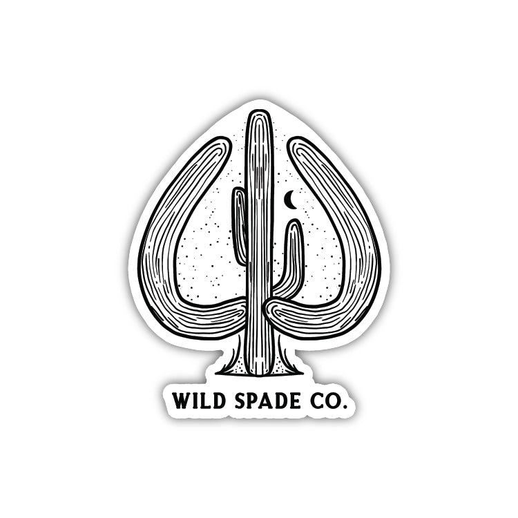 Cactus Spade Sticker