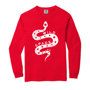 Snake Long Sleeve Comfort Color - Red
